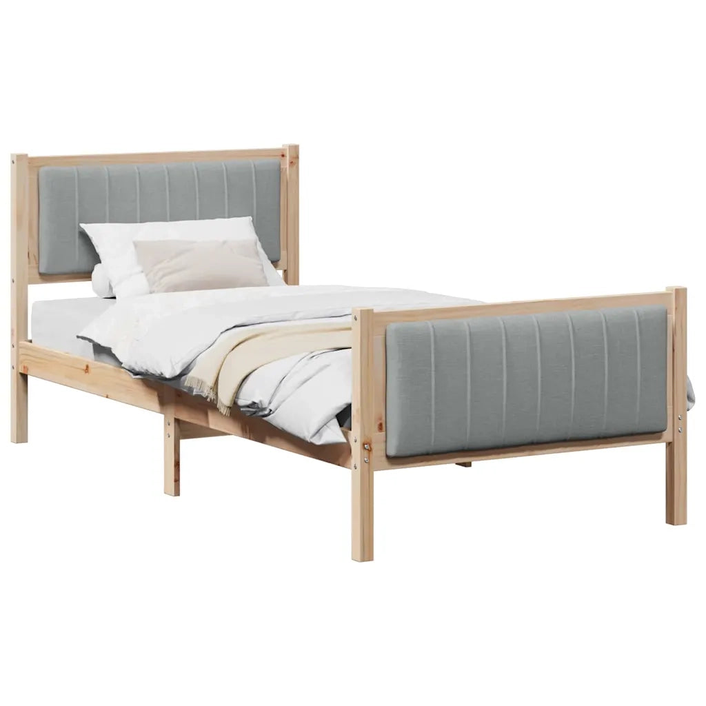 Struttura del Letto Marrone e grigio chiaro 90 x 190 cm 878504