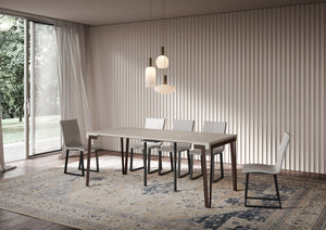 Consolle Allungabile 90-300x40x77 cm Rio Cashmere Telaio Ruggine