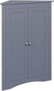 mobiletto bagno Bianco, Grigio, 56 x 80 cm con 2 porte