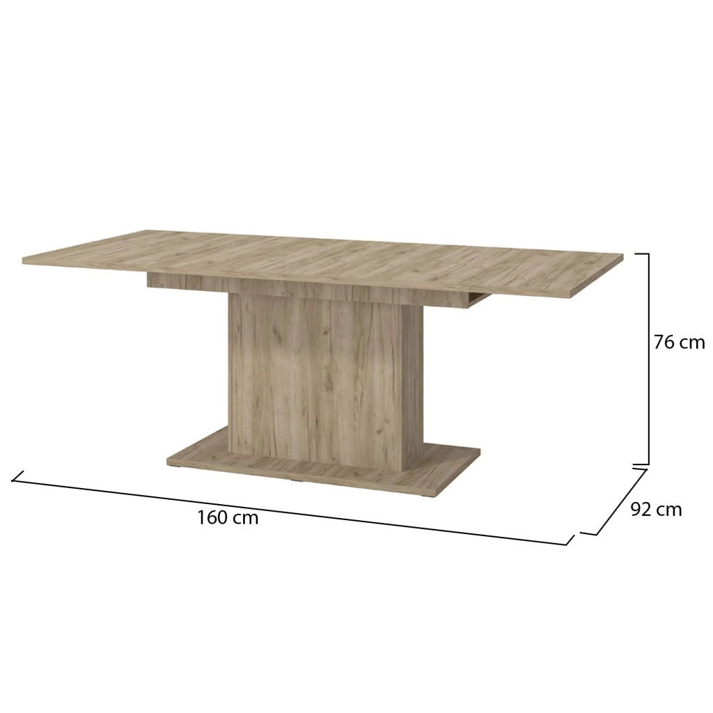 Siano, Tavolo Fisso 6 Posti, 160x91.5x76h cm Marrone Noce
