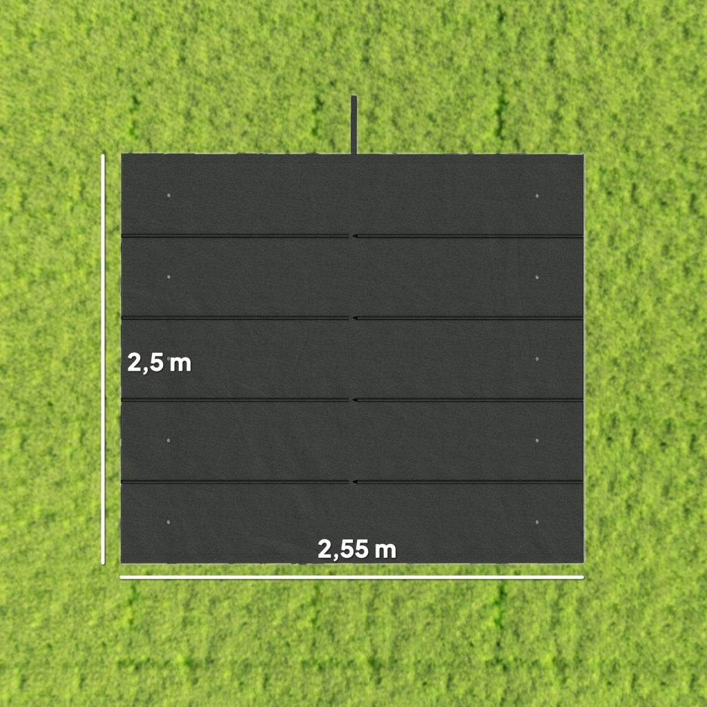 Telo per Pergola Retrattile 3x3 m ¨C zephmum ¨C 250x255 cm Grigio Scuro