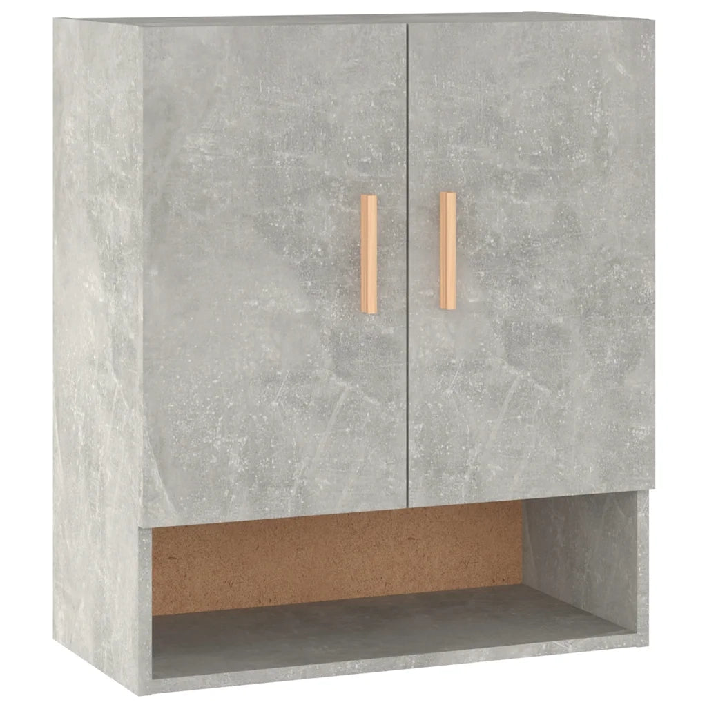 Armadietto a Muro Grigio Cemento 60x31x70 cm Legno Multistrato cod mxl 45495