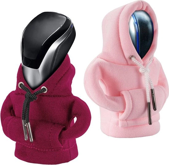 Copertura del POMMA della Frizione, Copertura del Pulsante di Cambio, Piccola Hoodie per la Frizione, Decorazione Interiore di Auto con Stile di Frizione, Rosso e Rosa