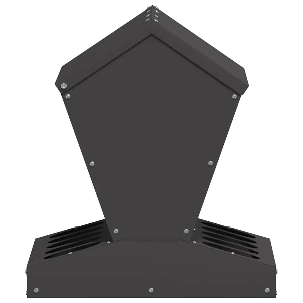 Feeder per pollo Nero 40 x 40 x 45 cm Acciaio laminato a freddo