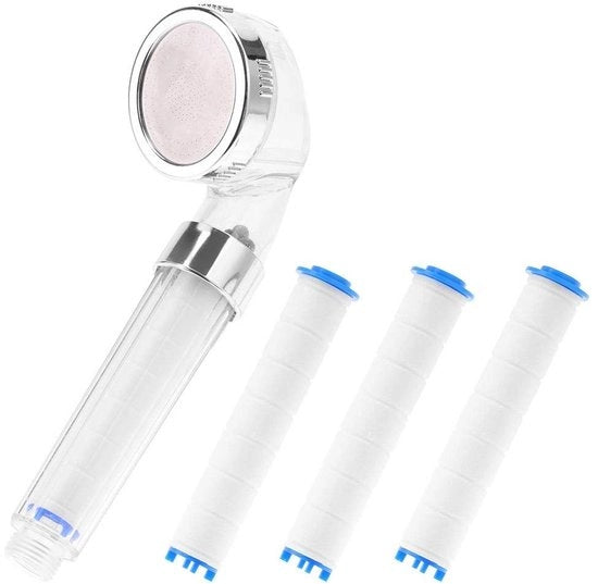 Douchekop con 3 Filtri - Alta Pressione - Economia d'Acqua - Micro Fori - Resistente allo Shock - Leggero