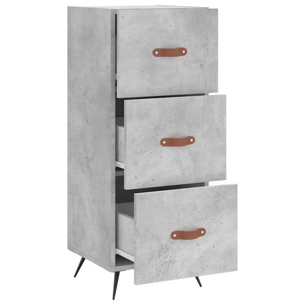 Credenza-Buffet-Armadio da cucina Grigio Cemento 34,5x34x90 cm in Legno Multistrato 599623