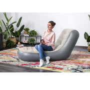 Trade Shop - Poltrona Gonfiabile Chaise Sport Lounger 165x84x79 Cm Superficie Floccata 75064 -