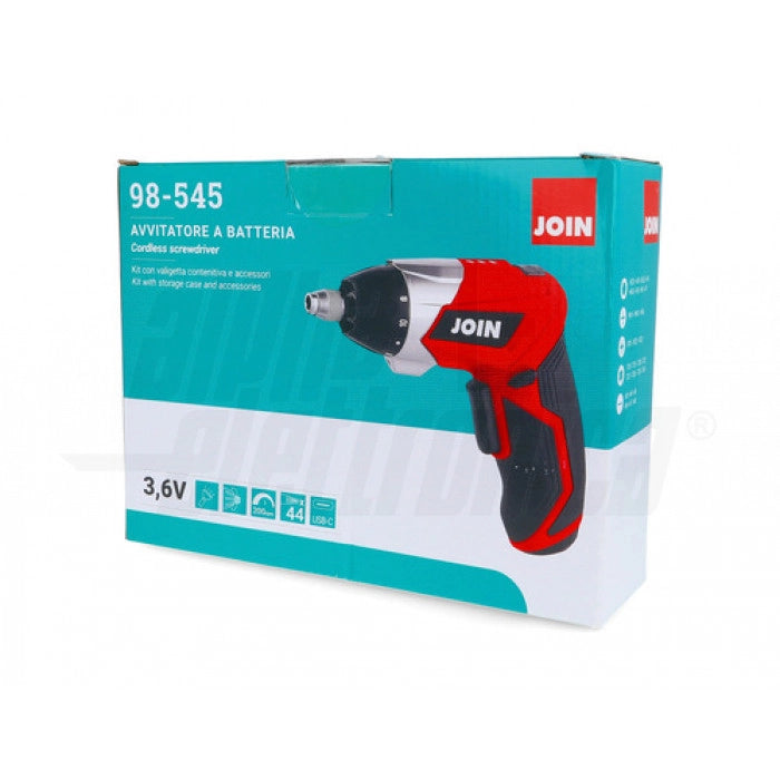 Avvitatore a batteria 3,6V con set 44 accessori JOIN 98-545