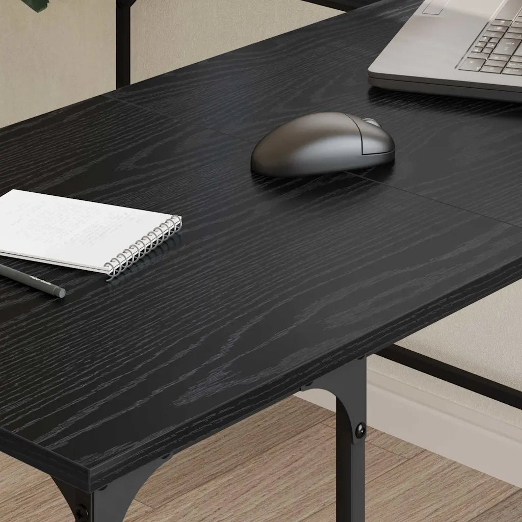 Scrivania Rovere Nero 139 x 139 x 75 cm Legno multistrato 882867