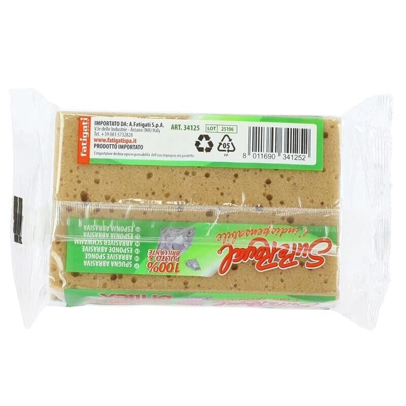 SPUGNA ABRASIVA SUPEROYAL EXTRA FORTE PER PULITO BRILLANTE USO BAGNO CUCINA E STOVIGLIE