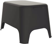 TAVOLO IN RESINA PETRA ANTRACITE PORTA OGGETTI CON COPERCHIO 59 X 39 X H36 CM