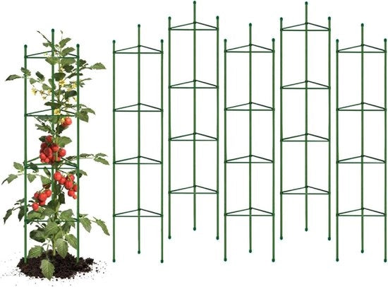 Aiuto di sostegno per piante di pomodoro - Set di 6 sostegni per piante in crescita verticale