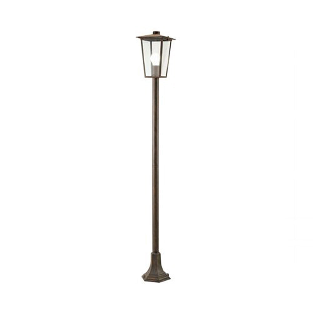 Lampione Contemporaneo Ribot Alluminio Ruggine 1 Luce E27