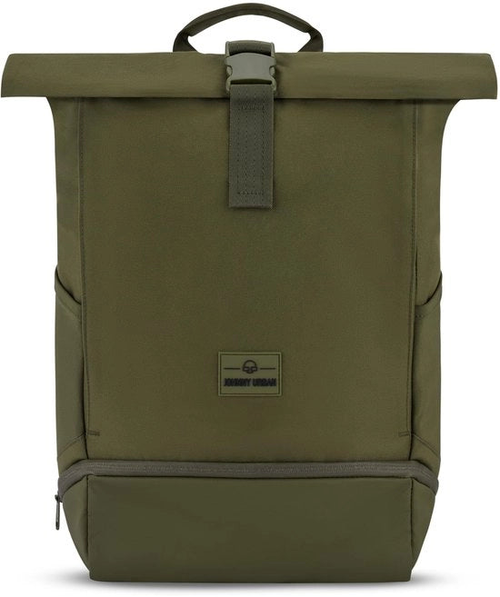 Borsa da Spalla Universale per Uomo e Donna Verde - Allen Medium - Rolltop con Tasca per Laptop per Università, Bicicletta, Lavoro - 15L - Sostenibile - Impermeabile