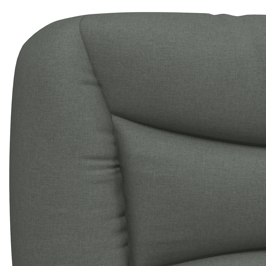 Letto singolo | Letto per adulti | Giroletto senza Materasso Hvar Grigio Scuro 90x190 cm Tessuto