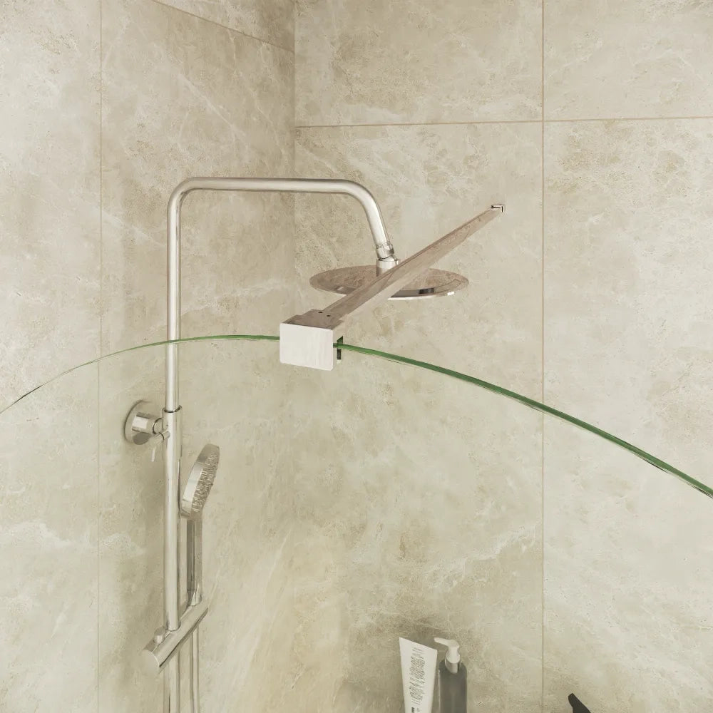 Doccia walk-in arco 120cm con cerniere cromate vetro trasparente 8mm easy clean h200| Nusa