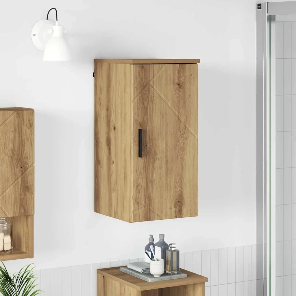 Mobile da Bagno con porta Rovere artigianale 30 x 31,5 x 61 cm