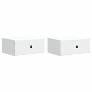 Mobiletto da notte a muro 2 pcs Bianco 49 x 34,5 x 20 cm 899126