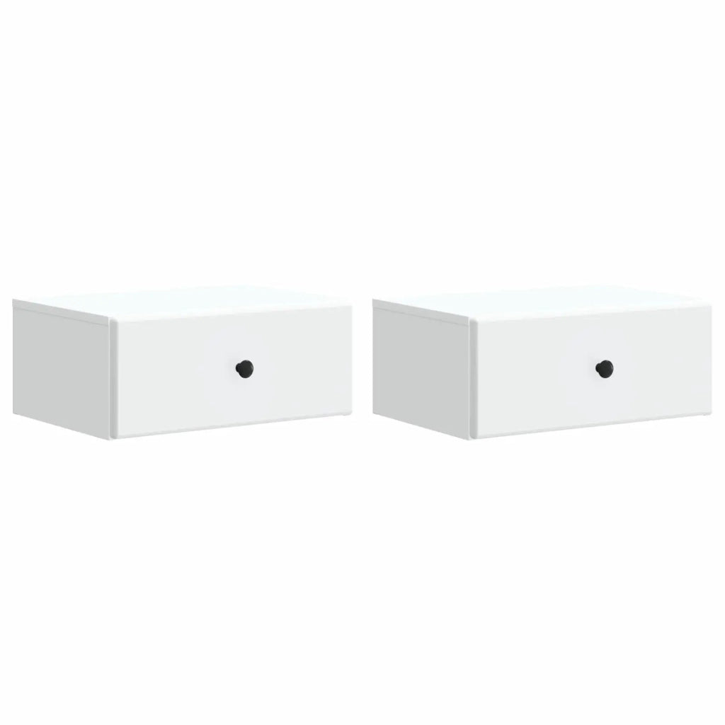 Mobiletto da notte a muro 2 pcs Bianco 49 x 34,5 x 20 cm 899126