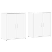 Credenze 2 pz | Madia | Buffet da pranzo | Armadio da pranzo Bianche 60x31x70 cm in Legno Multistrato