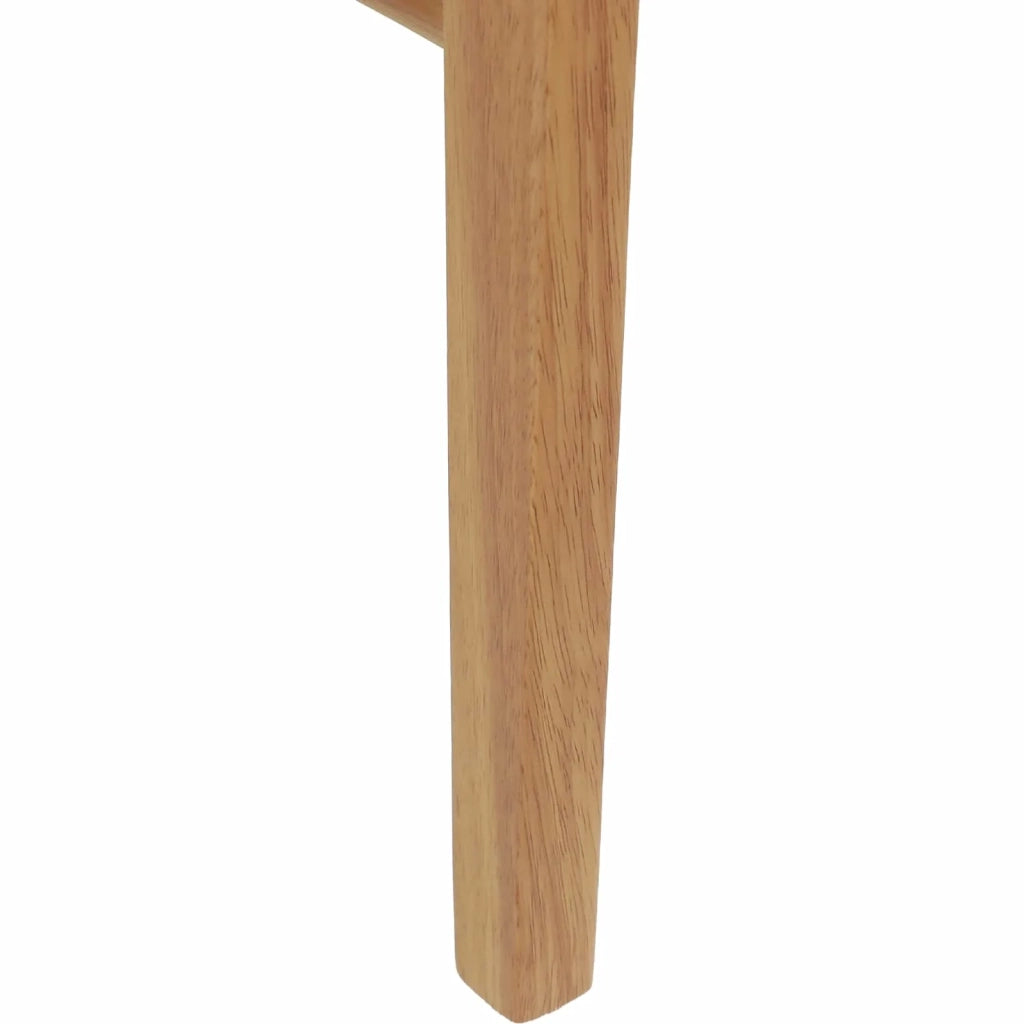 Sedia da pranzo 2 pcs Naturale e chiaro Legno di gomma solido