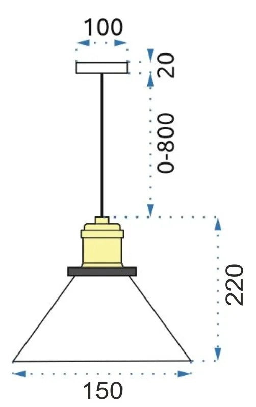 Lampada Da Soffitto Pensile Di Vetro Verto D APP048-1CP