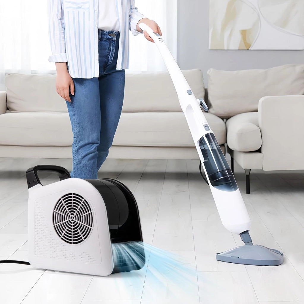 130W Ventilatore ad Alta Velocità, Ventilatore Essiccatore con 3 Velocità e Testa Pivotante a 185° per Asciugatura, Raffreddamento e Ventilazione, per Casa Garage Palestra