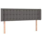 Testiera | Testata ad Orecchio Grigio 147x16x78/88 cm in Similpelle