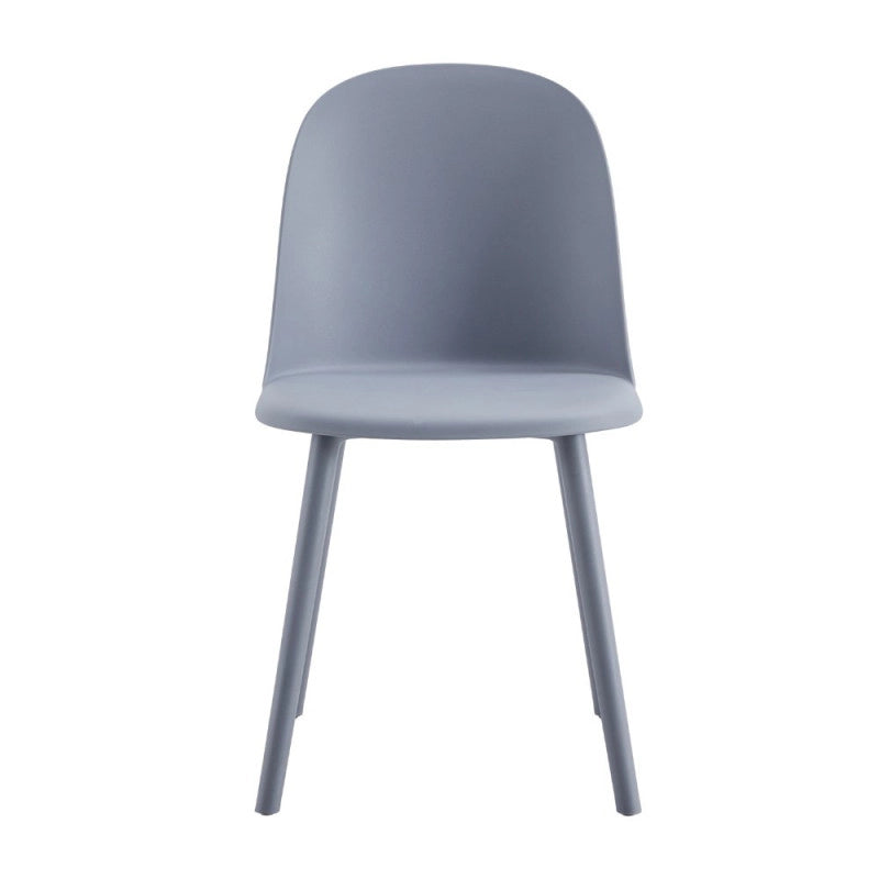 Set di 4 Sedie Opale in polipropilene 55.5x44xH80 cm colore grigio scuro set 4 pezzi