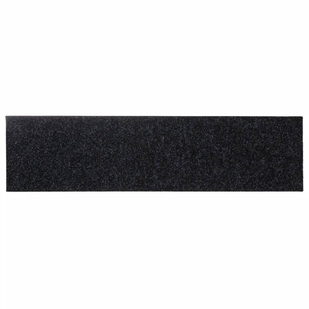 Tappetini per scale autoadesivi 15 pz 76x20 cm neri rettangolari 326926