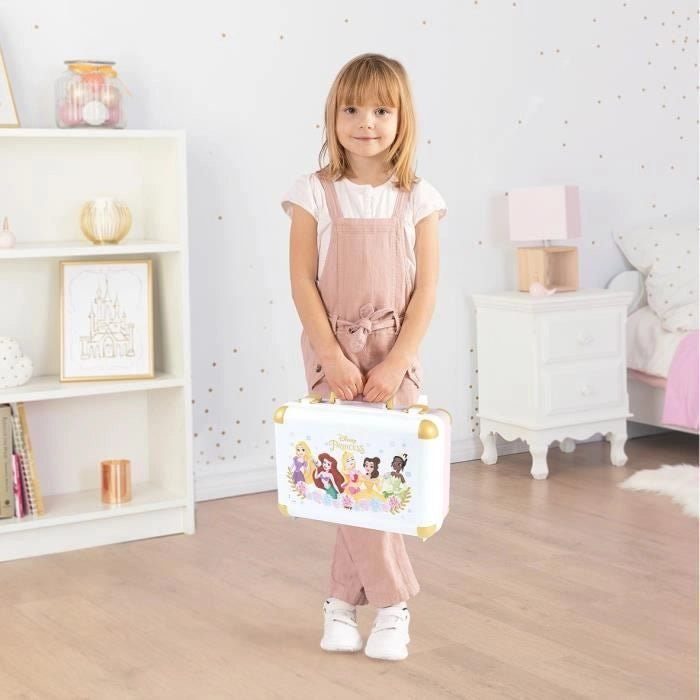 Smoby - Disney Princess - Valigia beauty facile da trasportare - 13 accessori inclusi: acconciatura, unghie, trucco - Fabricatio