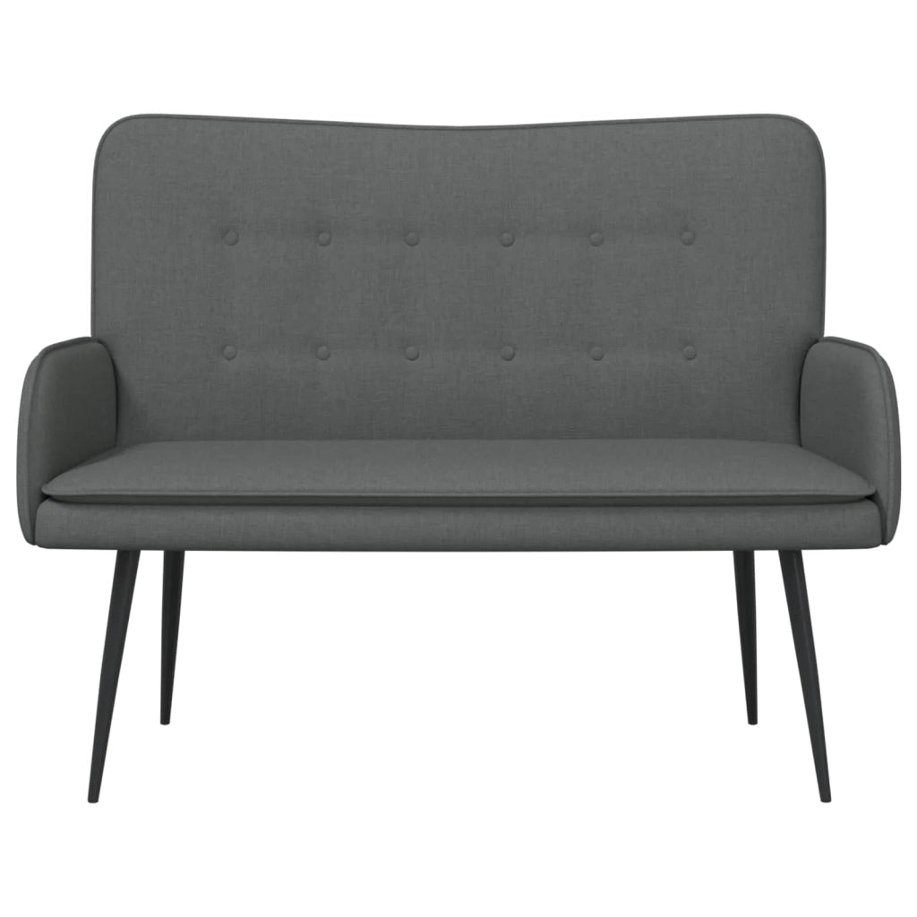 Divano a 2 Posti Grigio Scuro 115 x 61 x 87 cm Tessuto