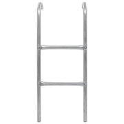 Scaletta per Trampolino 2 Gradini in Acciaio Argento 72 cm (Adatto per Altezza di 65 cm) 92408