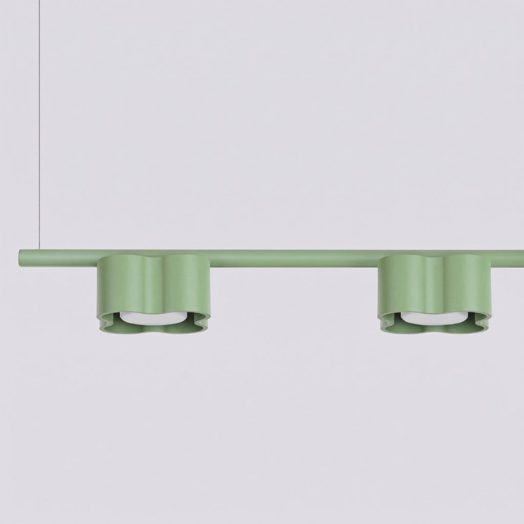 Lampadario OVIO 4 verde salvia Gx53