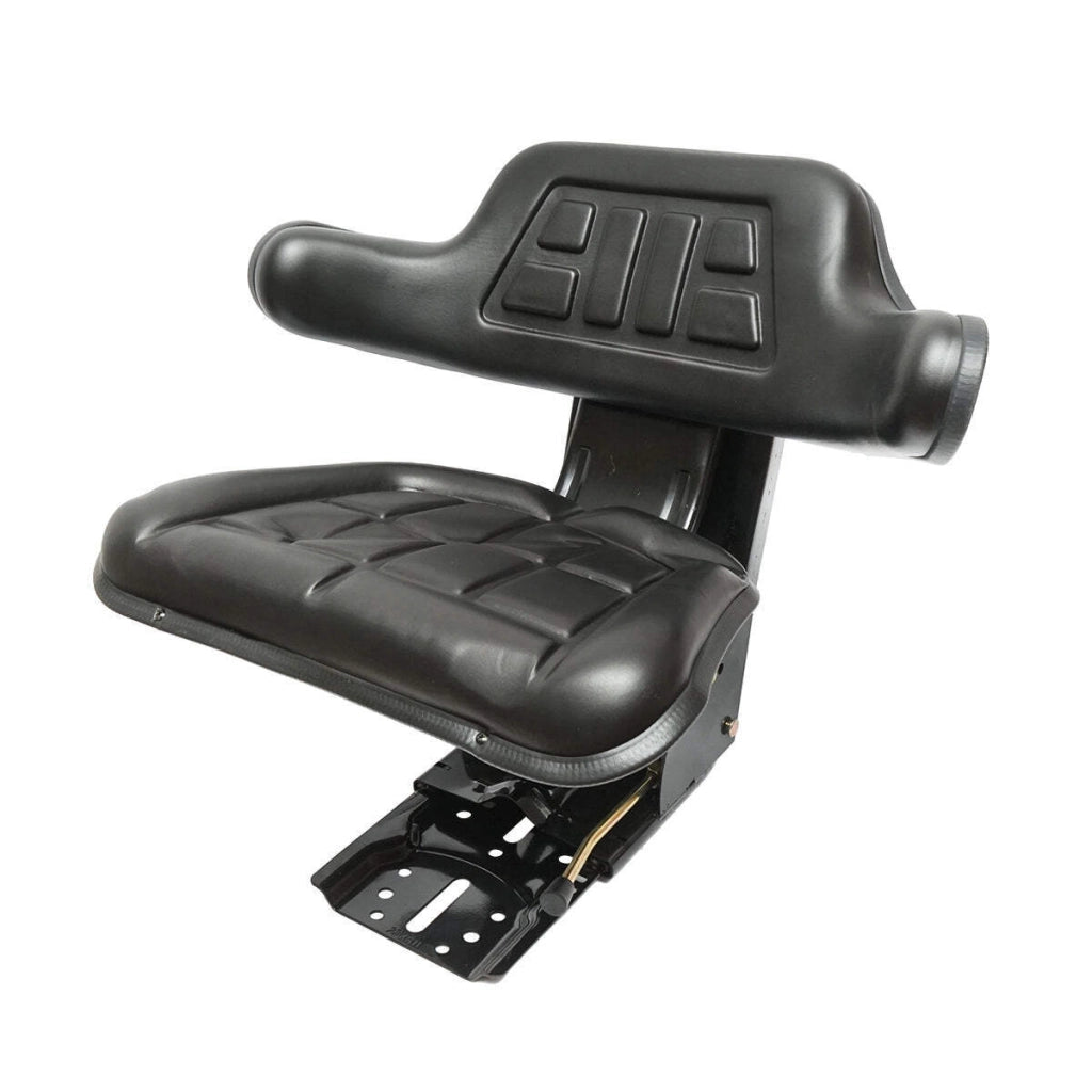 Sedile nero per trattore con tripla regolazione e ammortizzatore UTB U-445 e U-650.