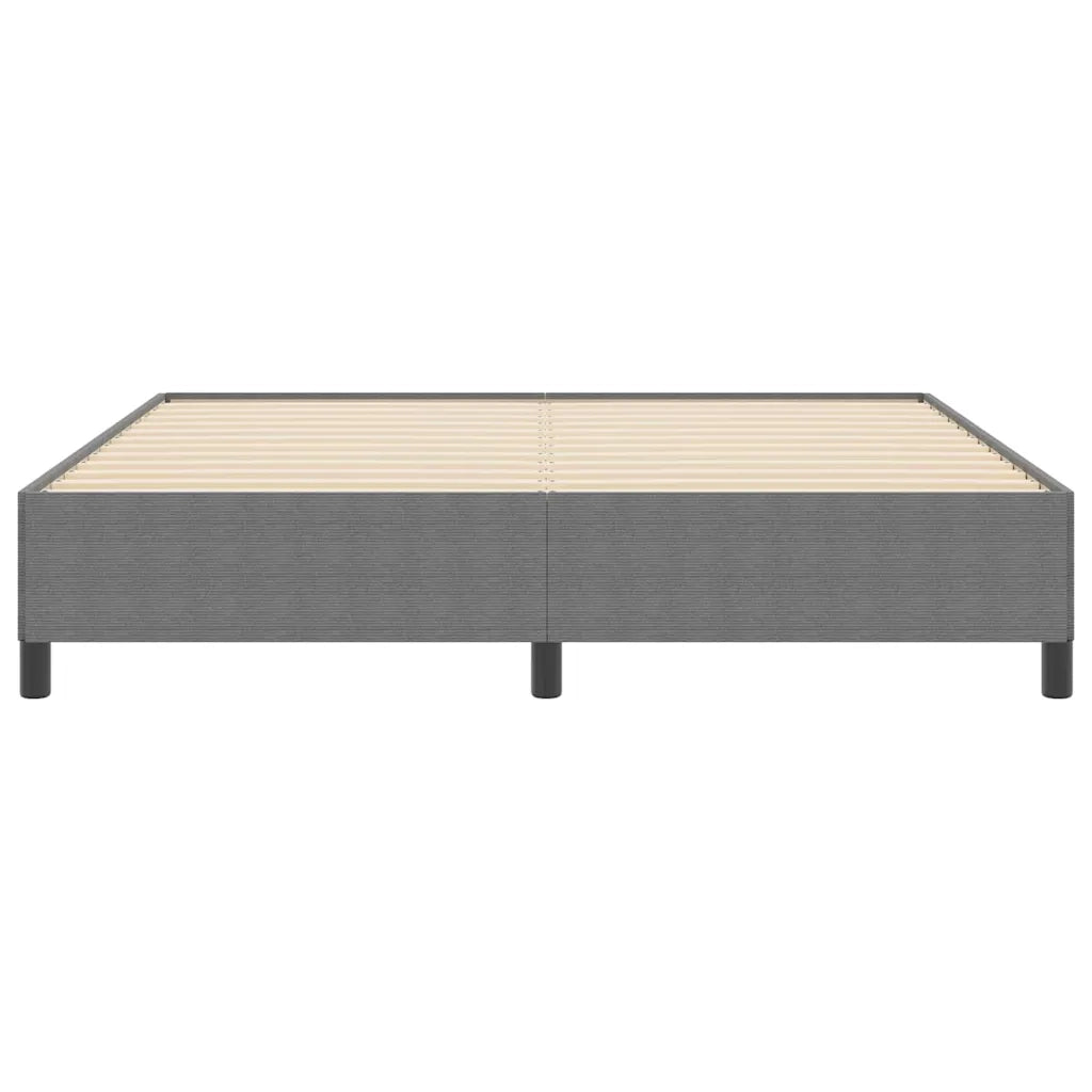 Letto a molle Grigio Chiaro 180 x 200 cm Tessuto in Cords 42006982