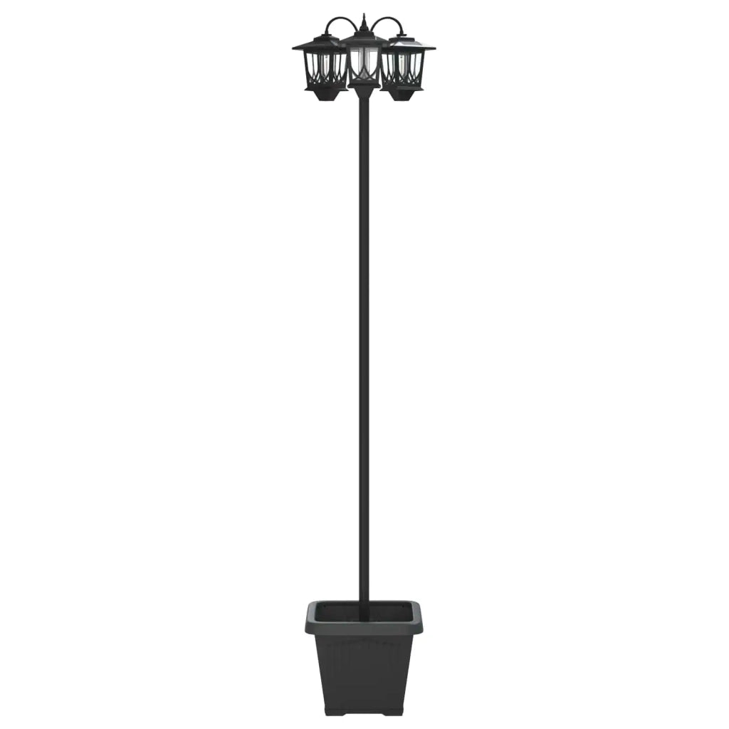 Lampione a 3 teste Nero 32 x 32 x 188 cm Alluminio e ABS 42042696
