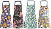 Schorti per fiori 4 pezzi - Impermeabili - Resistenti all'olio - Flessibili - Con tasche - Di alta qualità lino cotone - Schort per cucina