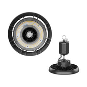 Alcapower Proiettore LED UFO 100W 15000lm 4000K IP65 IK08 Funzione Emergenza integrata 180 minuti, Alta efficienza luminosa per ambienti industriali