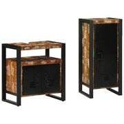 Set di mobili per il bagno 2 pcs Legno Recuperato Massello