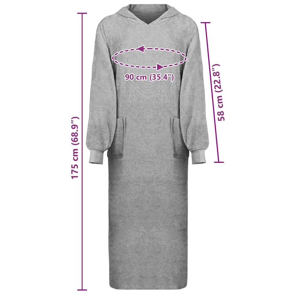 vidaXL Robe KINN Grigio xxl Cotone
