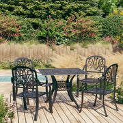 Set da Bistrot 5 pz in Alluminio Pressofuso Nero 3070605