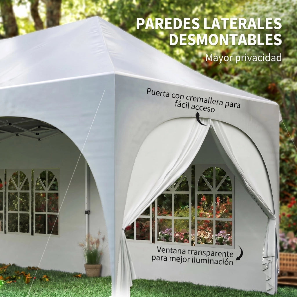 Tenda da Giardino Pieghevole ¨C Zephmum ¨C Grigio 6x3 m