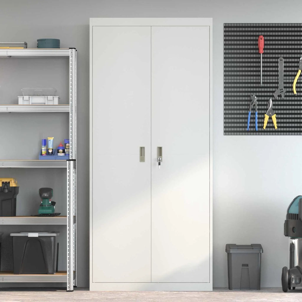 Armadio Bianco 90 x 40 x 200 cm Acciaio