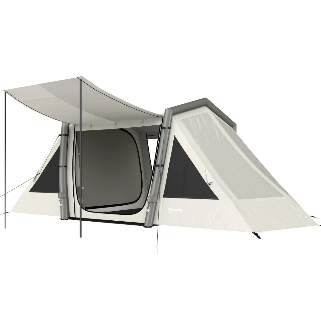Tenda Gonfiabile 4 Persone con 2 Camere e Anticamera ¨C zephmum ¨C Verde