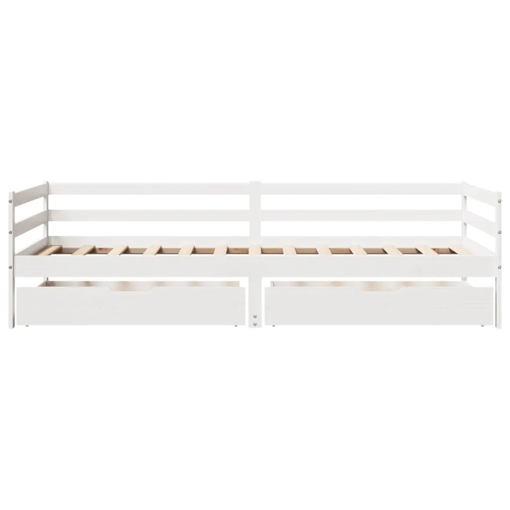 Dormeuse con Cassetti 90x200 cm Legno Massello Pino