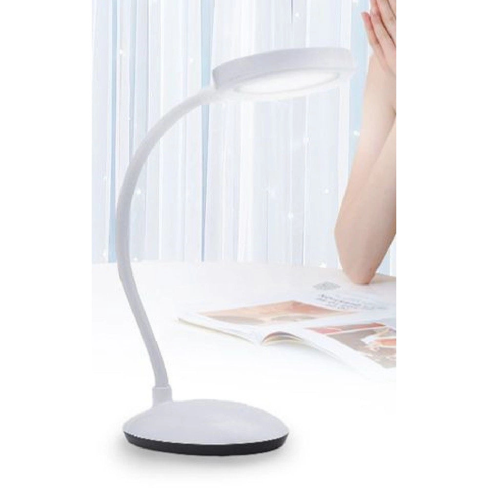Trade Shop - Lampada Tavolo Flessibile Ricaricabile Pulsante Touch 5w 3 Intensità Luce Tx-9085 -