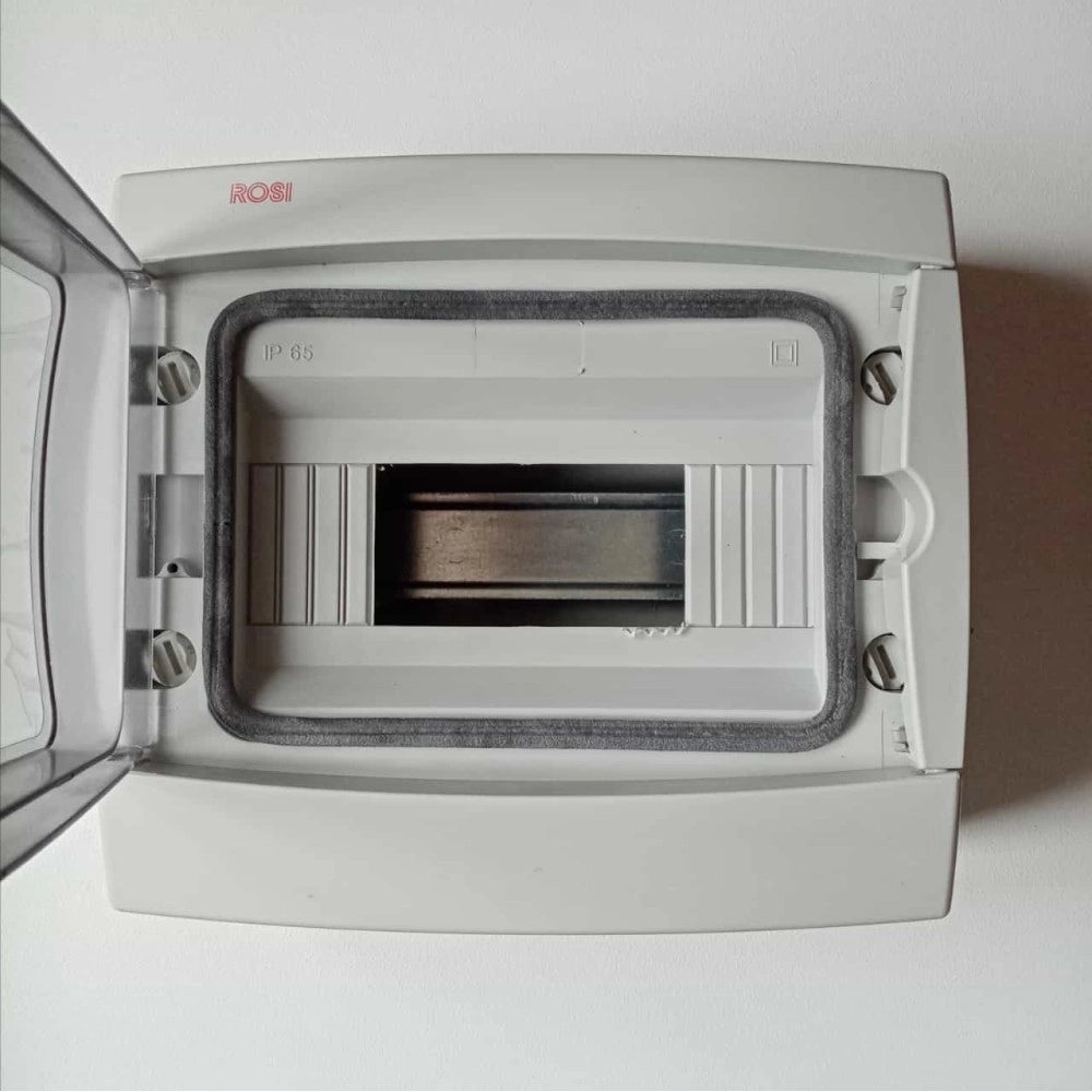 Centralino stagno cassetta da parete con sportello capienza 8 moduli ip65