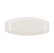 Piatto Vassoio Smussato in Porcellana Bianca Ovale 30,5 x 12,5 cm