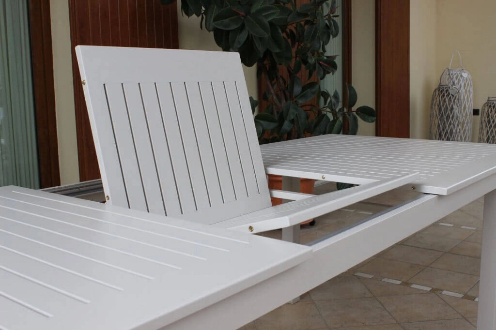 Tavolo Cuba Allungabile 220/280x100x75 h cm in Alluminio Tortora